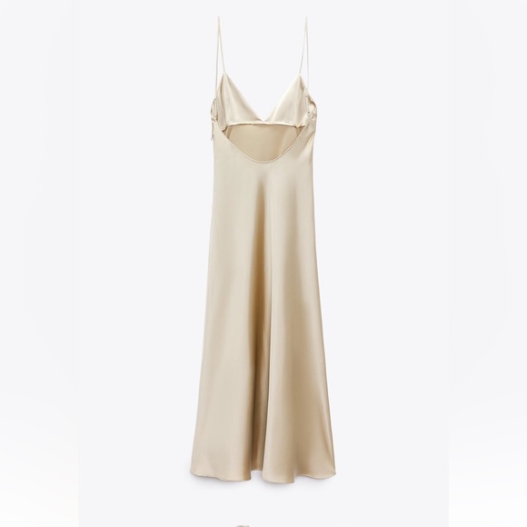 Zara SATIN SLIP DRESS - Picture 5 of 8